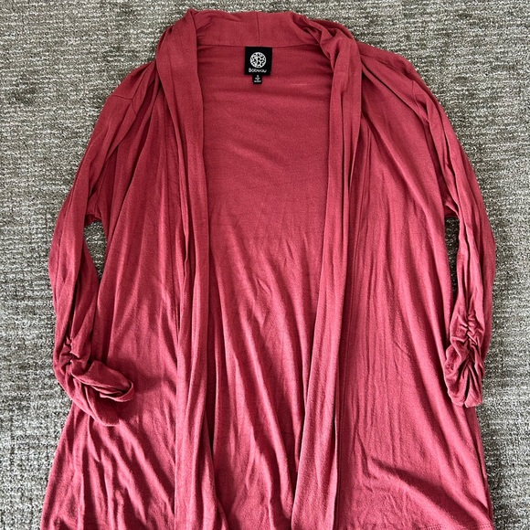 bobeau Sweaters - Bobeau Dusty Rose Open Front Cardigan